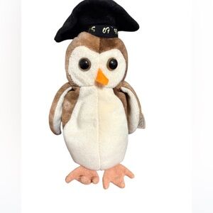 WISE THE OWL 1997-1998 TY BEANIE BABY WITH MULTIPLE TAG ERRORS!! NEW CONDITION!